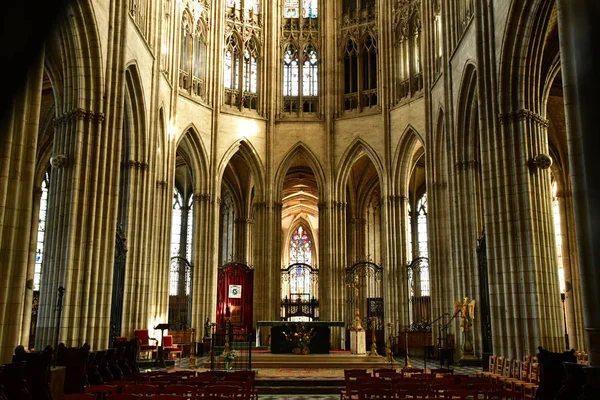 Evreux, Frankrijk - 17 januari 2017: gotische kathedraal — Stockfoto