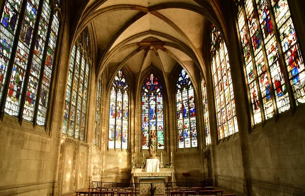 艾维赫, 法国-2017年1月17日: 哥特式大教堂 — 图库照片