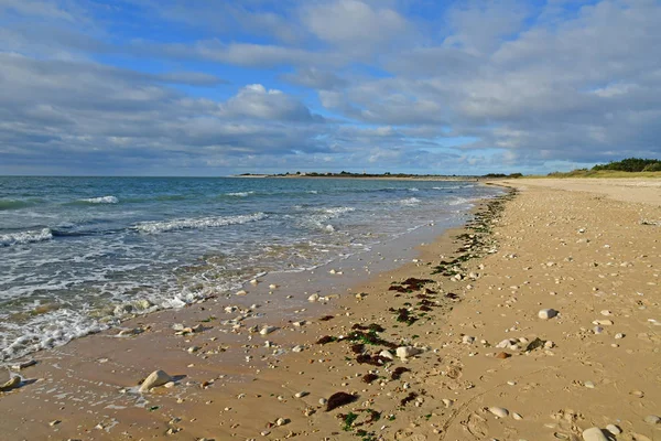 Rivedoux Plage; França - 27 de novembro de 2017: praia da costa oeste — Fotografia de Stock