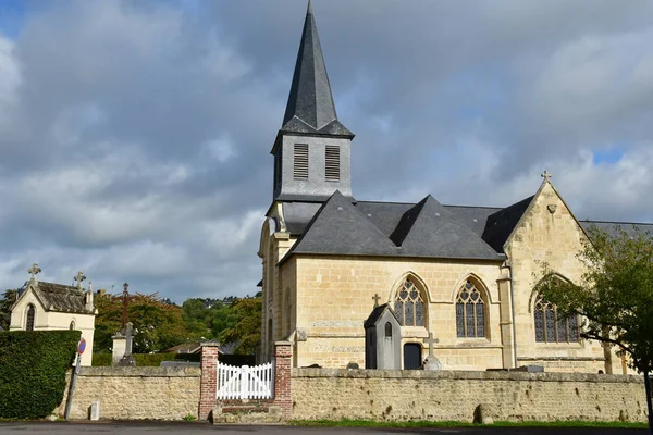 Tourgville,フランス- 2019年9月27日:教会 — ストック写真