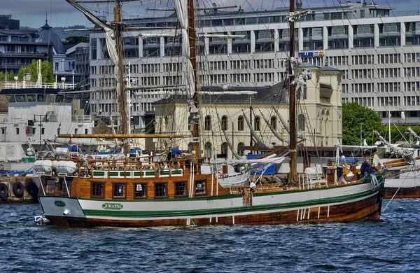 Oslo; Norwegen - 8. August 2019: altes Boot — Stockfoto