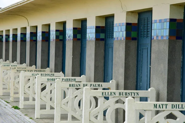 Deauville, france - september 27 2019: les planches in der nähe des be — Stockfoto