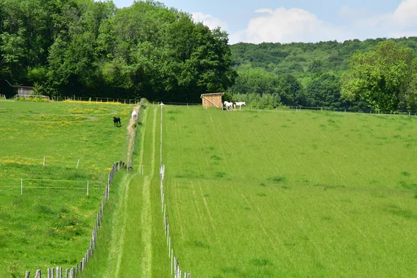 Lainville en Vexin, Frankrike-maj 24 2019: landskap — Stockfoto