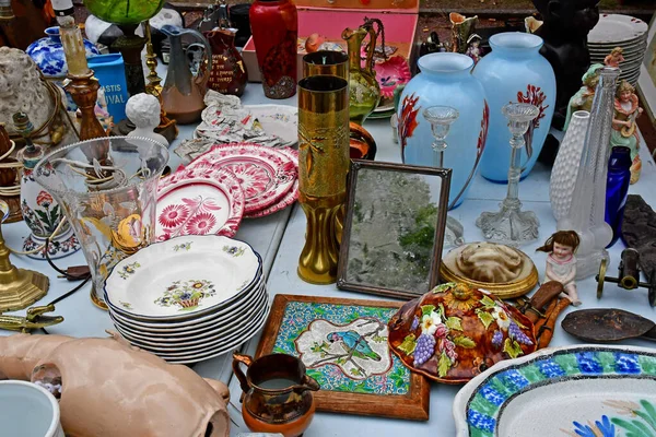 Deauville, France - september 27 2019 : flea market — Stock Photo, Image