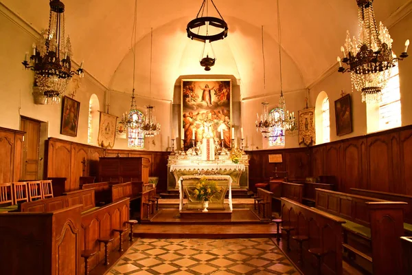 Beuvron en Auge; France - august 8 2019 : the church — Stock Photo, Image