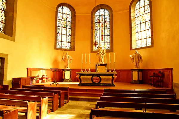 Saint Malo; França - 28 de julho de 2019: igreja santa vincent — Fotografia de Stock