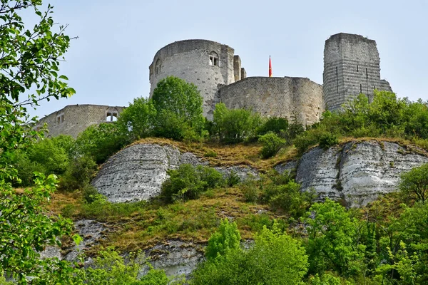 Les Andelys; Francia - 21 de agosto de 2019: Castillo de Chateau Gaillard —  Fotos de Stock