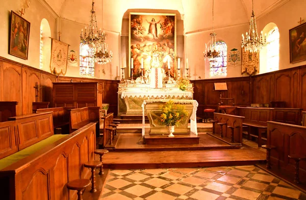 Beuvron en Auge; France - august 8 2019 : the church — Stock Photo, Image