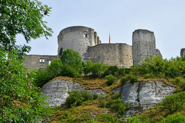 Les Andelys；France - august 21 2019：Chateau Gaillard castle — 图库照片