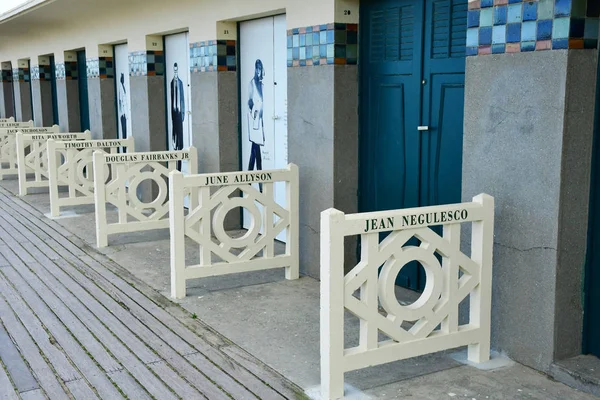 Deauville, França - 27 de setembro de 2019: Les Planches near the be — Fotografia de Stock