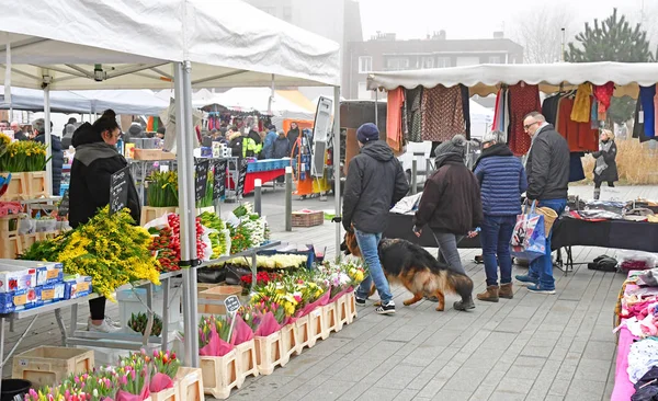 Dunkerque, France - january 25 2019 : market — Stock Photo, Image