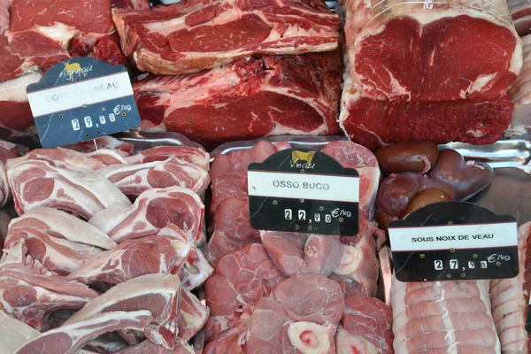 Rouen Francia Septiembre 2019 Carne Mercado — Foto de Stock