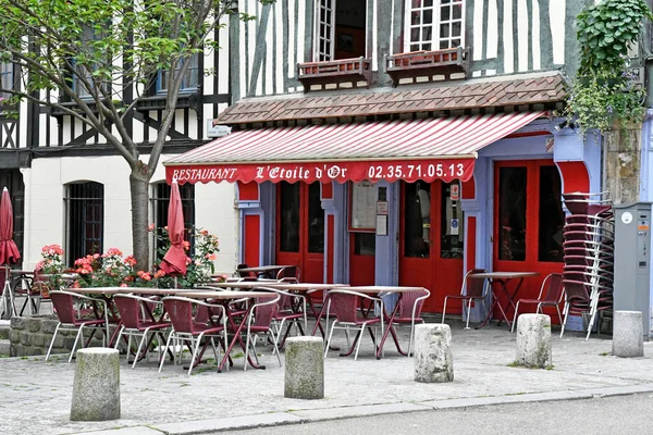 Rouen Fransa Eylül 2019 Şehir Merkezindeki Restoran — Stok fotoğraf