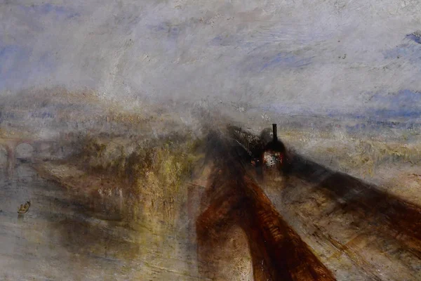 ロンドン イギリス 5月3 2019 国立美術館 蒸気と速度 ターナーによるグレート ウェスタン鉄道1844年 — ストック写真