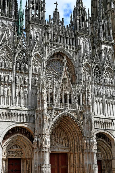 Rouen Francia Settembre 2019 Cattedrale Notre Dame — Foto Stock