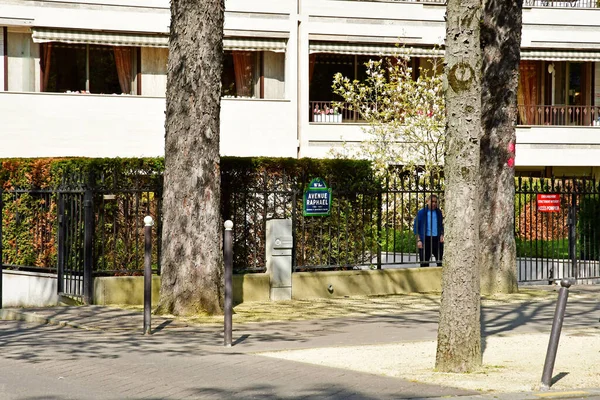Paryż Francja Marca 2019 Aleja Rafaela Dzielnicy — Zdjęcie stockowe
