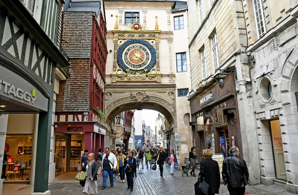 Rouen Fransa Eylül 2019 Rue Gros Horlog — Stok fotoğraf