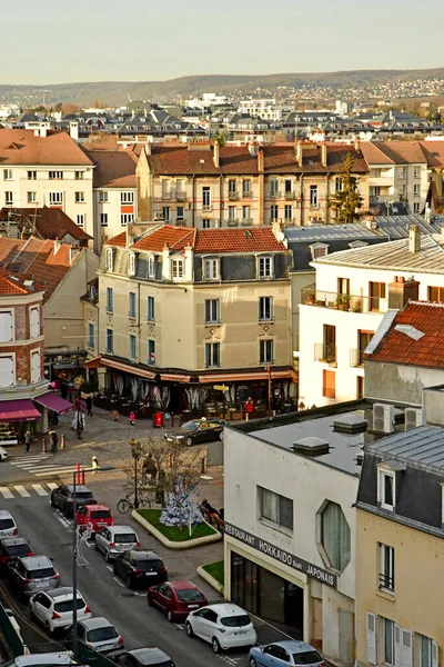 Poissy Francja Grudnia 2019 Miasto Zimą — Zdjęcie stockowe