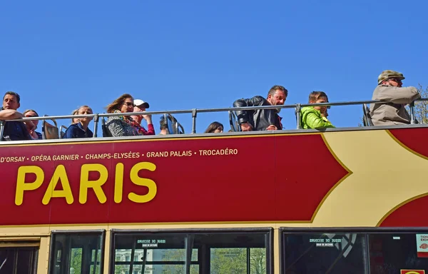 Paříž Francie Března 2019 Turistický Autobus Před Trocaderem — Stock fotografie