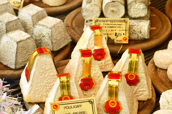 Paris France March 2019 Goat Cheese Cheesemonger Inthe Annonciation Street — Stock Photo, Image