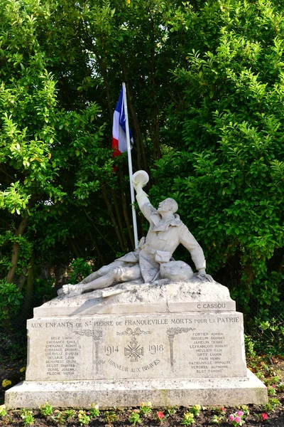 San Pedro Franqueville Francia Septiembre 2017 Monumento Guerra — Foto de Stock