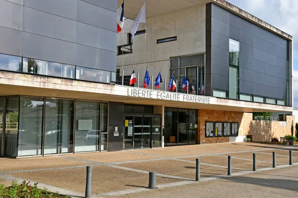 Franqueville Saint Pierre Franciaország Szeptember 2017 Városháza — Stock Fotó