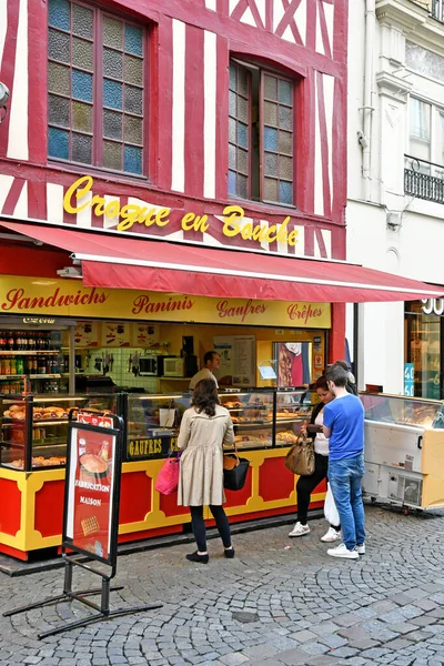 Rouen Francia Septiembre 2019 Rue Gros Horlog —  Fotos de Stock