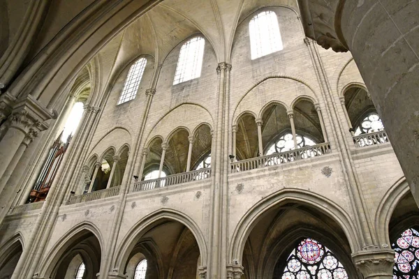 Mantes Jolie France June 2018 Collegiate Church — Stok fotoğraf