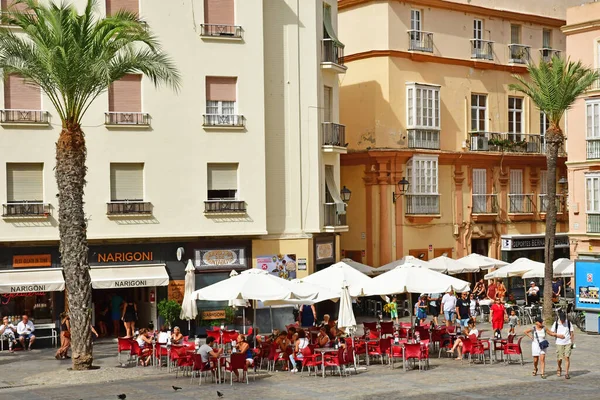 Cádiz Španělsko Srpen 2019 Bar Historickém Centru Města — Stock fotografie