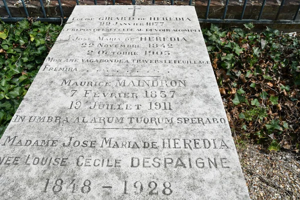 Bonsecours France Sseptember 2017 Tomb Jose Maria Heredia Cemetery — стоковое фото