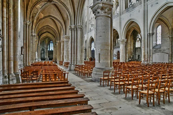 Mantes Jolie France June 2018 Collegiate Church — 图库照片