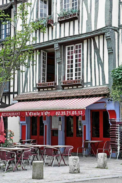 Rouen Francia Settembre 2019 Ristorante Nel Centro Della Città — Foto Stock