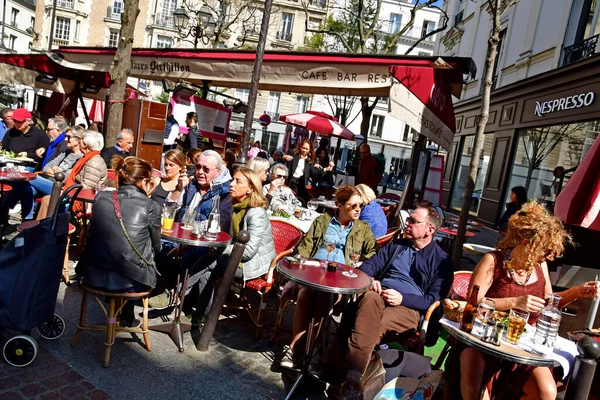 Paris Fransa Mart 2019 Annonciation Caddesinde Bar — Stok fotoğraf