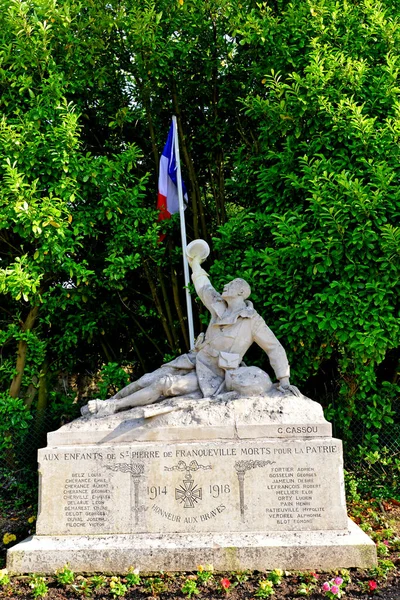 Saint Pierre Franqueville France September 2017 War Memorial — Stock Photo, Image