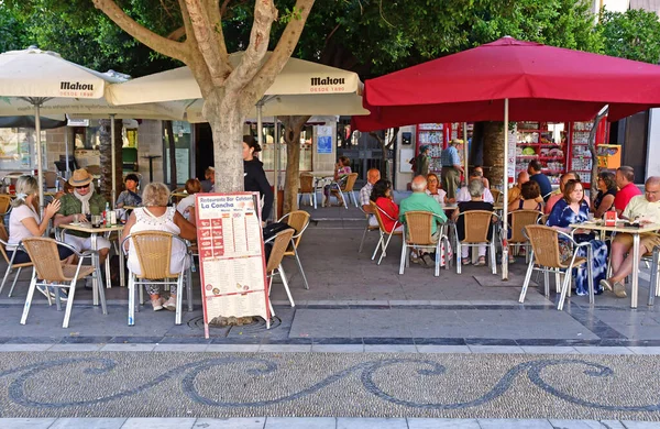 Jerez Frontera Hiszpania Sierpień 2019 Bar Plaza Del Arenal Historycznym — Zdjęcie stockowe