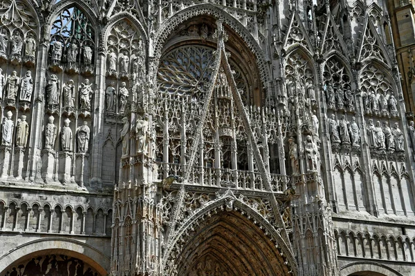Rouen Frankrijk September 2019 Notre Dame Kathedraal — Stockfoto