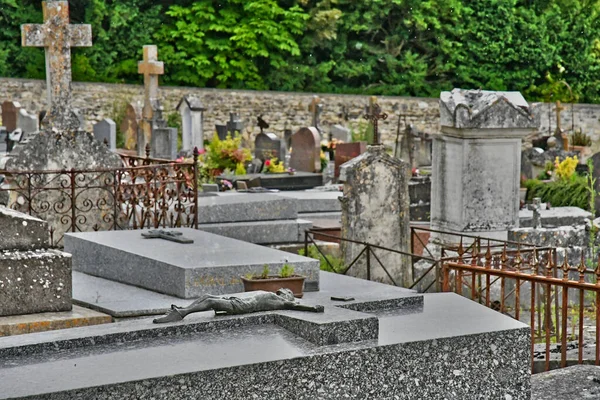 Roche Guyon France July 2018 Cemetery — 图库照片