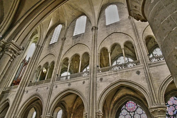 Mantes Jolie France June 2018 Collegiate Church — Stock Photo, Image