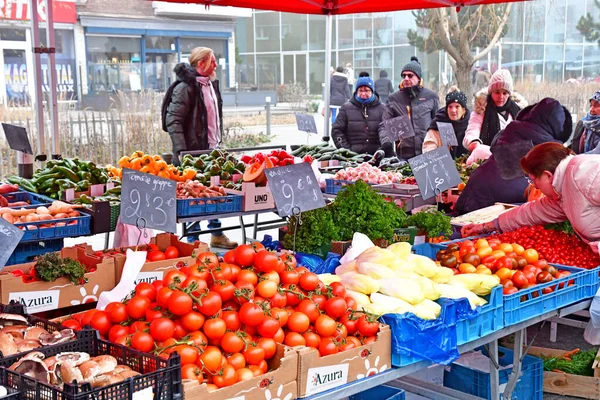 Dunkerque France January 2019 Fruits Vegetables Saturday Market — Stock Photo, Image
