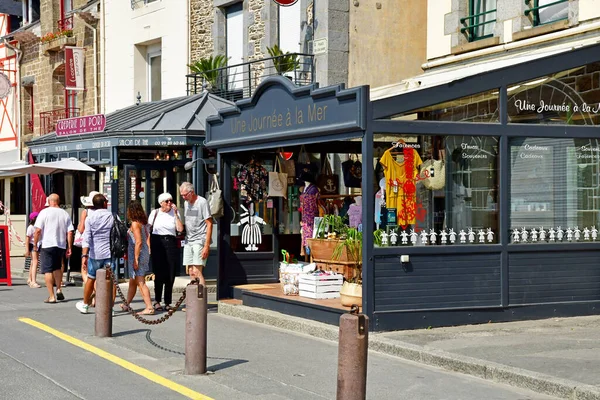 Cancale Francja Lipiec 2019 Sklep Malowniczym Mieście — Zdjęcie stockowe