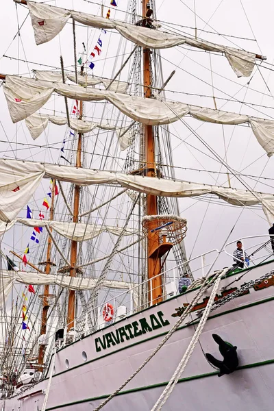 Rouen Franciaország Június 2019 Cuauhtemoc Armada Rouen Gyűjtemény Régi Vitorlás — Stock Fotó