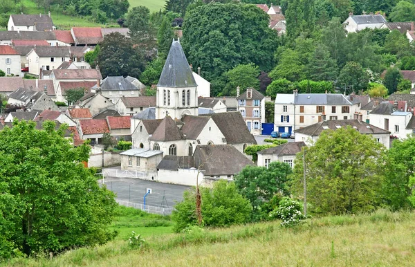 Chaussy Fransa Ağustos 2018 Yazın Pitoresk Köy — Stok fotoğraf