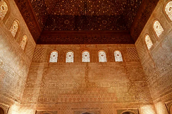 Granada Spanyolország Augusztus 2019 Nagykövetek Palotája Alhambra Palotában — Stock Fotó