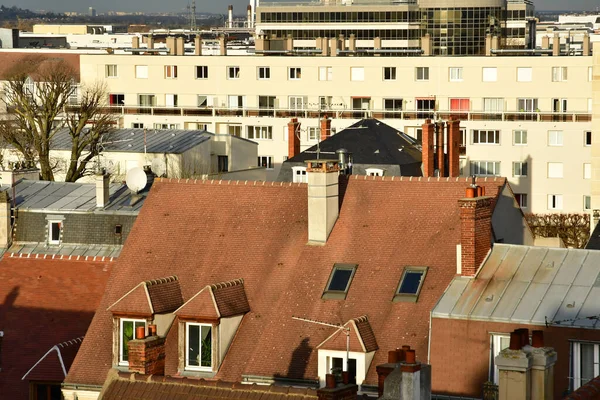 Poissy Francia Diciembre 2019 Ciudad Invierno — Foto de Stock