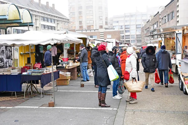 Dunkerque France Janjanuary 2019 Saturday Market — стокове фото