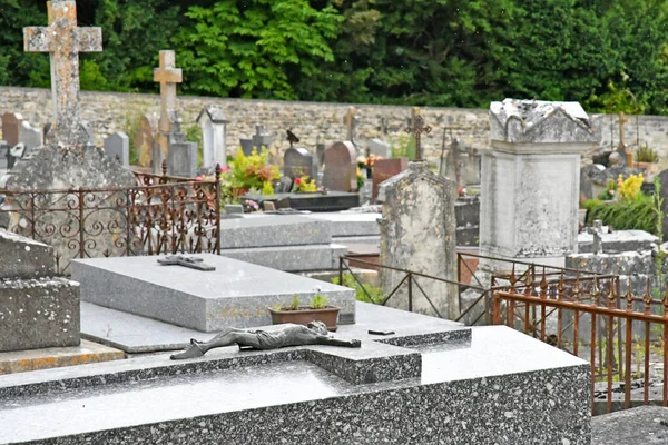 Roche Guyon Francia Luglio 2018 Cimitero — Foto Stock