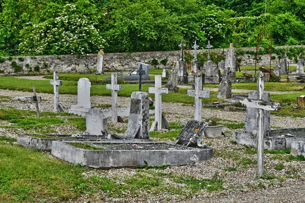 Roche Guyon France July 2018 Cemetery — Zdjęcie stockowe