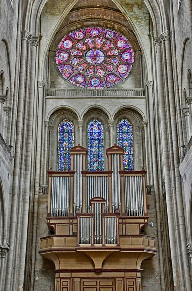 Мант Жоли Франция Июня 2018 Года Коллегиальная Церковь — стоковое фото