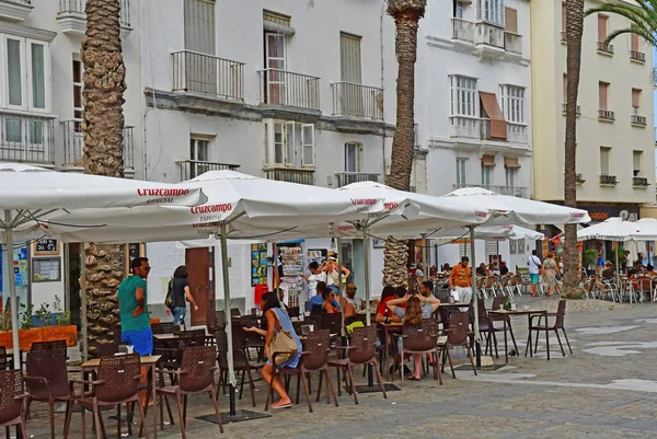 Cádiz Španělsko Srpen 2019 Bar Historickém Centru Města — Stock fotografie