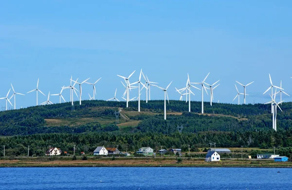 Quebec Canada Iunie 2018 Generatoare Vânt Cap Chat Gaspesie — Fotografie, imagine de stoc